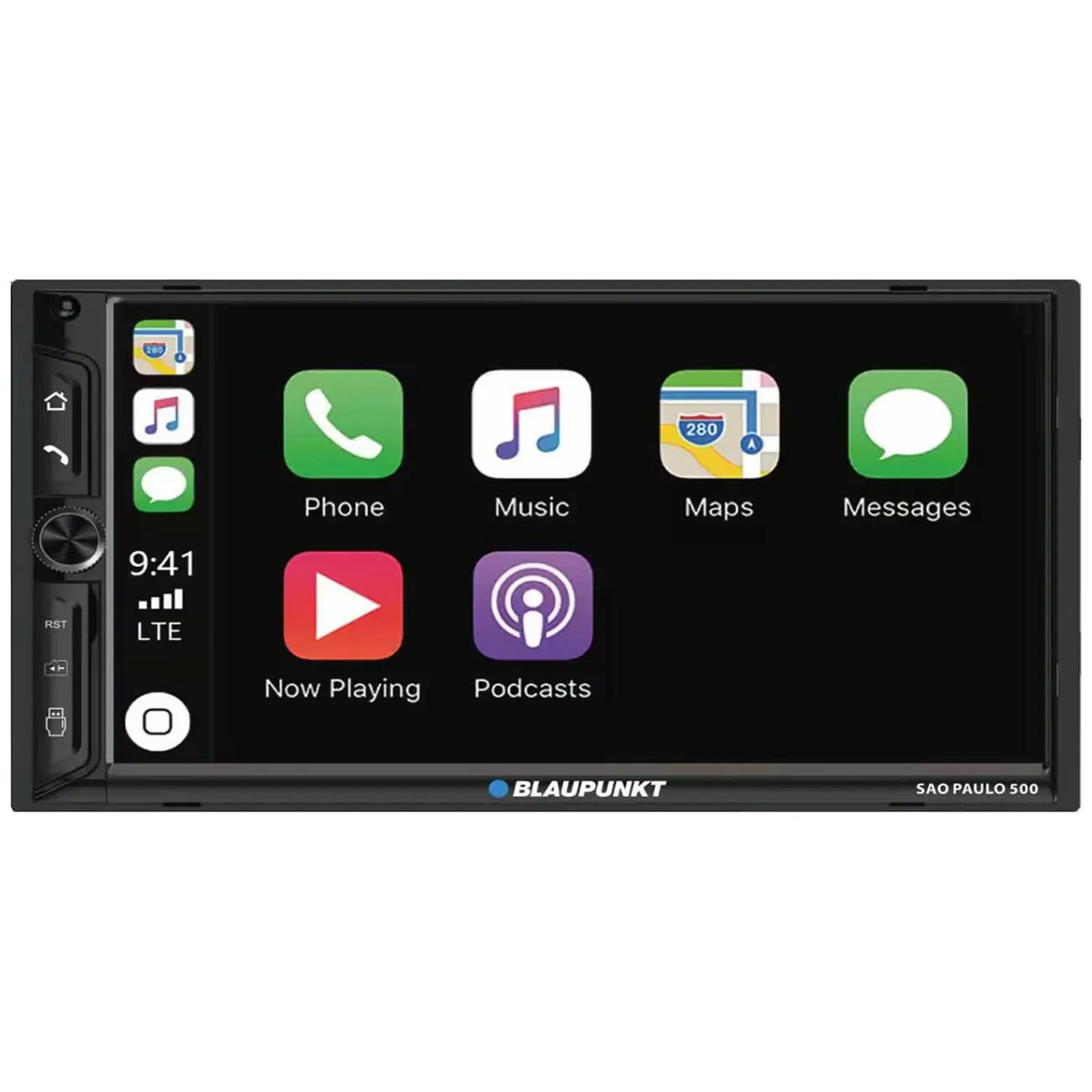 Blaupunkt 7″ Double Din Mechless Fixed Face Touchscreen Receiver With Bluetooth & Wired Apple Carpla Blaupunkt