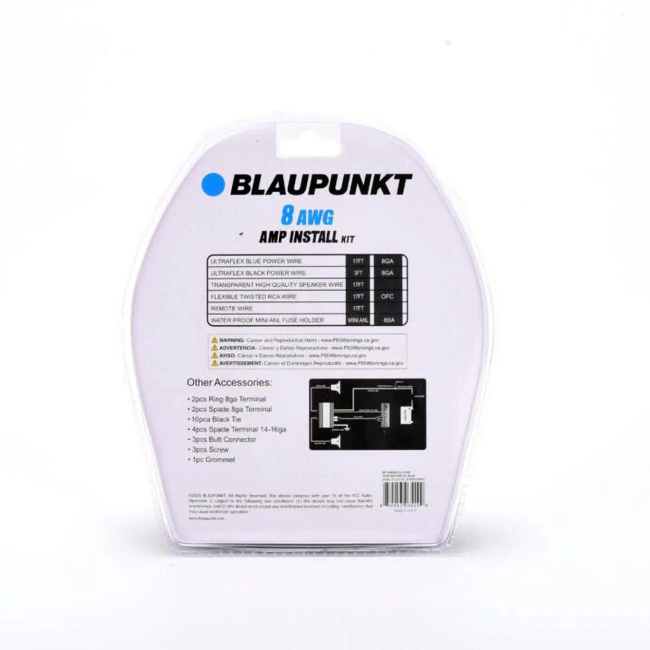 Blaupunkt 8 Gauge Amplifier Kit With Cca Cables Blaupunkt