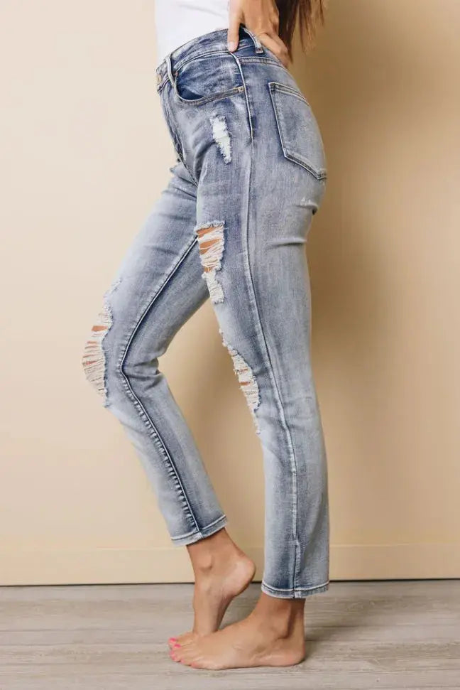 Bleach Splatter Boyfriend Straight Jeans Stay Warm in Style