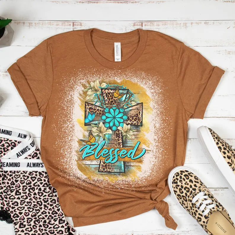 Blessed Cross T-shirt Rebelle Tree