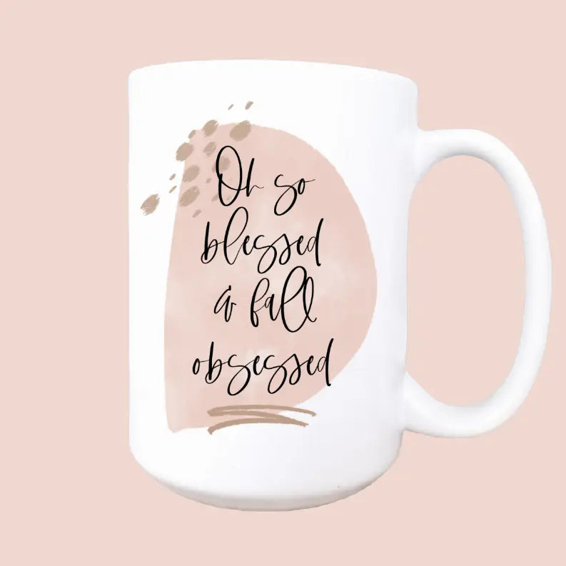 Blessed fall obsessed ceramic coffee mug Mug & Mini