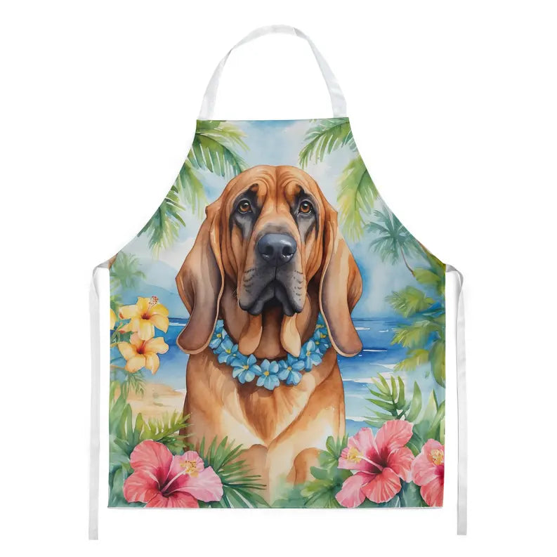 Bloodhound Luau Apron Caroline's Treasures
