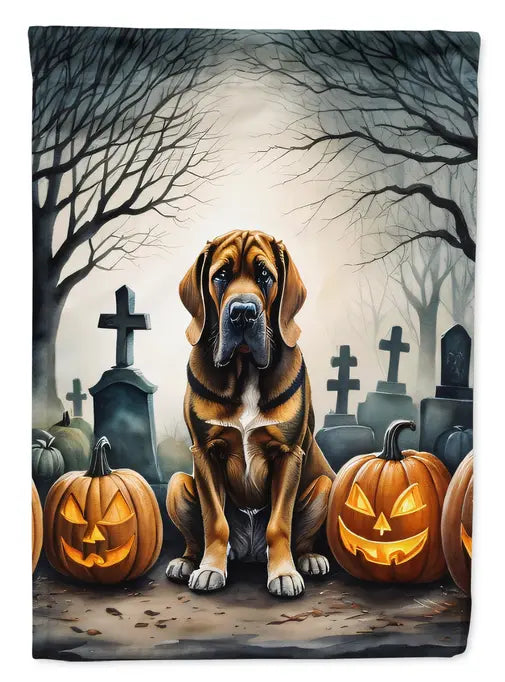 Bloodhound Spooky Halloween Garden Flag Caroline's Treasures