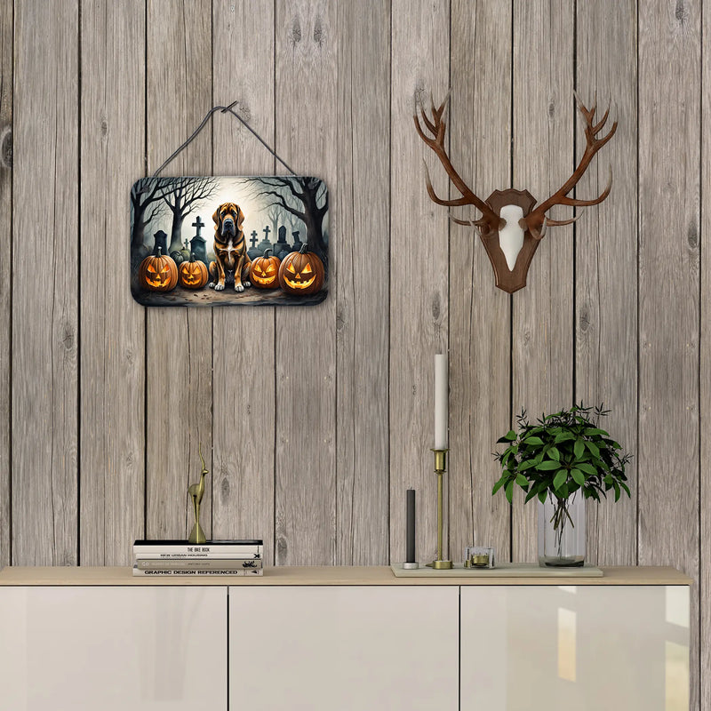 Bloodhound Spooky Halloween Wall or Door Hanging Prints Caroline's Treasures