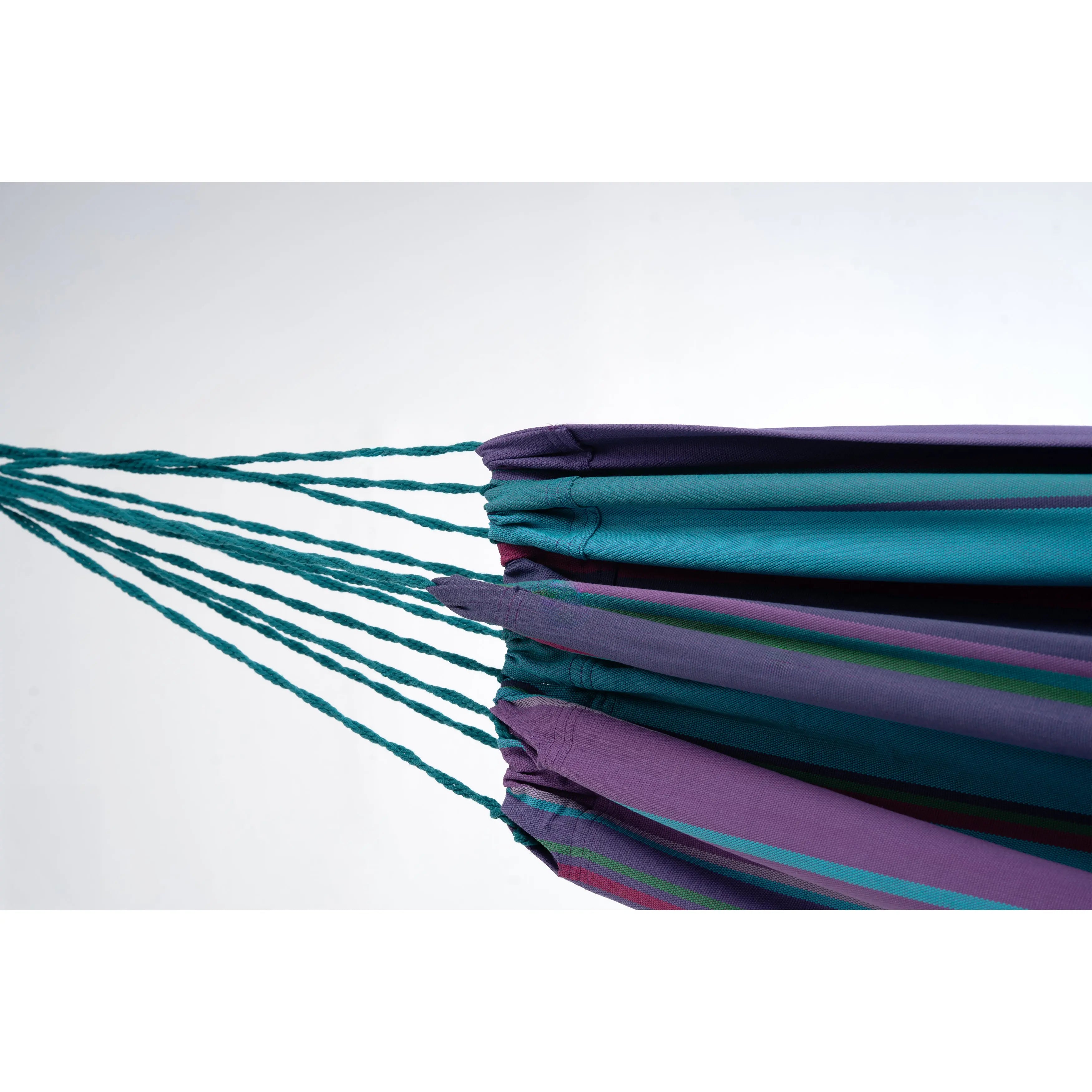 Blue And Purple Striped Single Spreader Bar Hammock Homeroots Outdoor