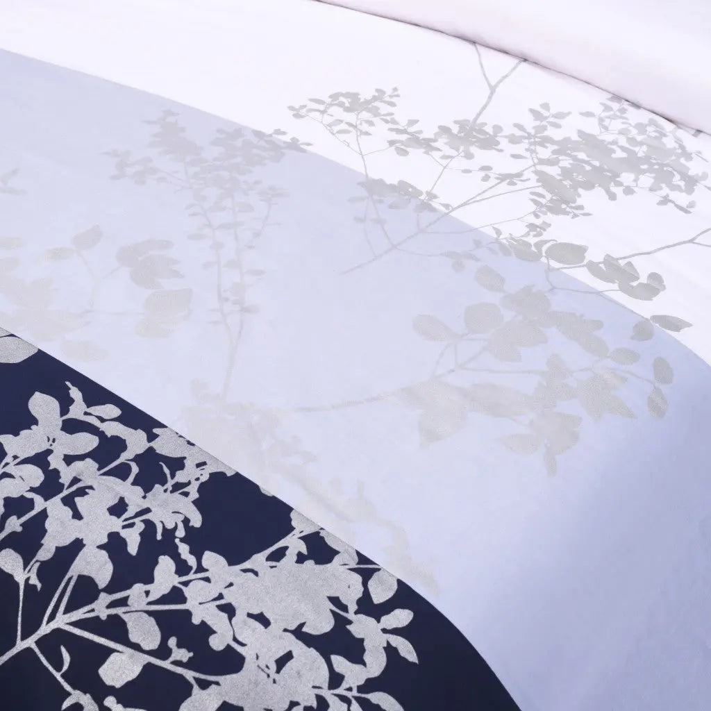 Blue And White King Cotton Washable Duvet Cover Set With Two Shams Homeroots Bed & Bath