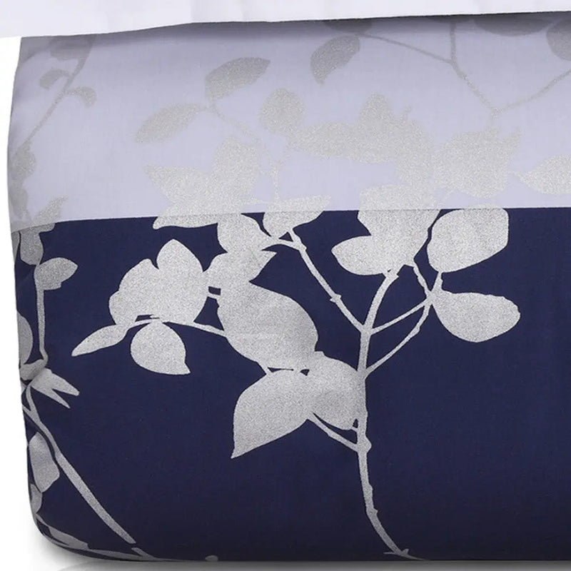 Blue And White King Cotton Washable Duvet Cover Set With Two Shams Homeroots Bed & Bath