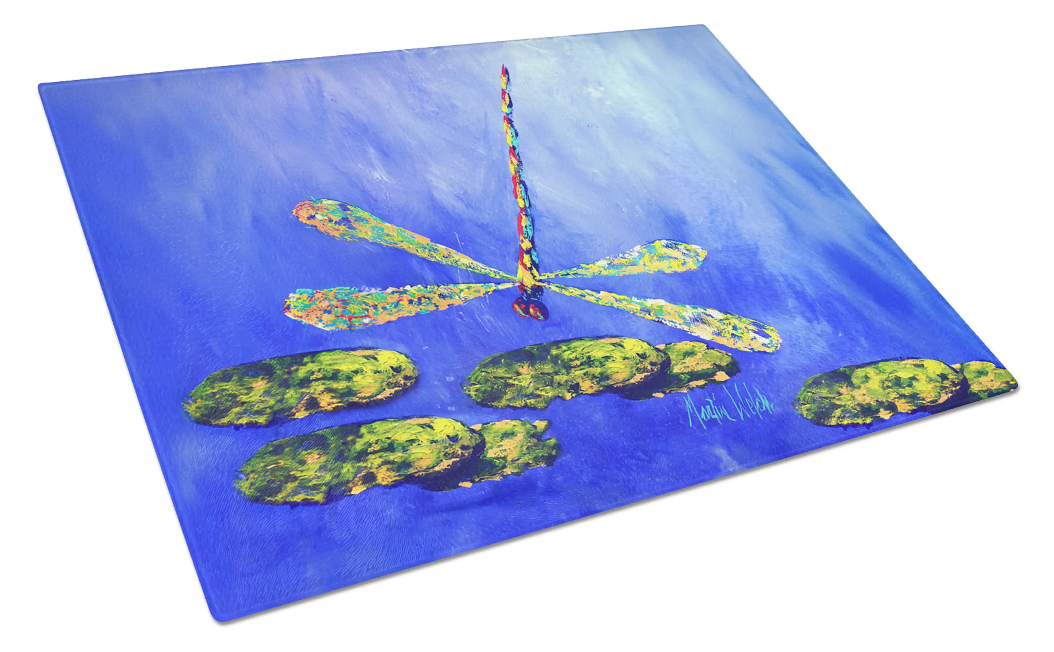 Blue Dragonfly Glass Cutting Board Caroline's Treasures