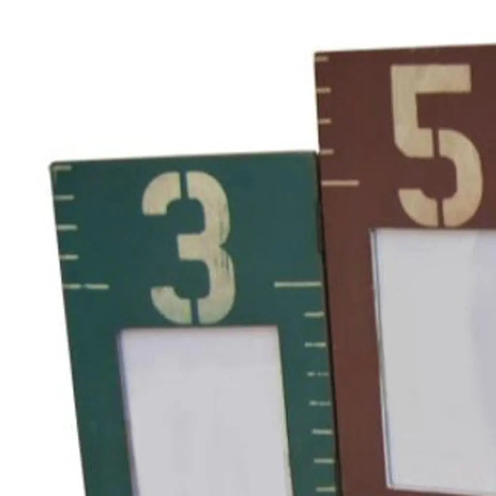 Blue Green And Red Solid Wood Tabletop Picture Frame Homeroots Home Decor
