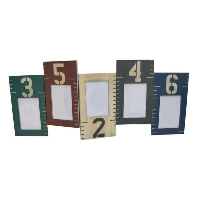 Blue Green And Red Solid Wood Tabletop Picture Frame Homeroots Home Decor