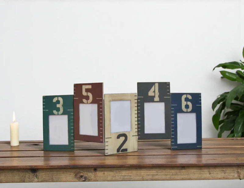 Blue Green And Red Solid Wood Tabletop Picture Frame Homeroots Home Decor