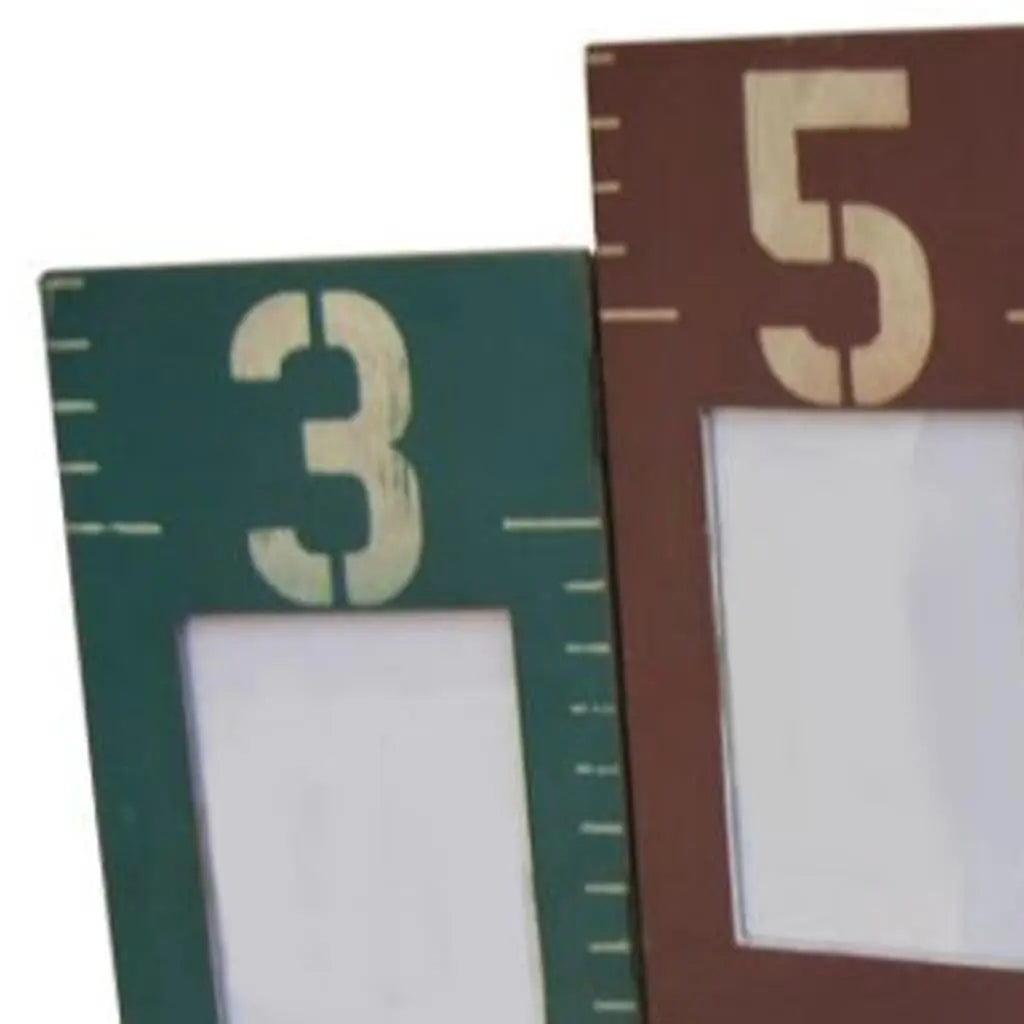 Blue Green And Red Solid Wood Tabletop Picture Frame Homeroots Home Decor