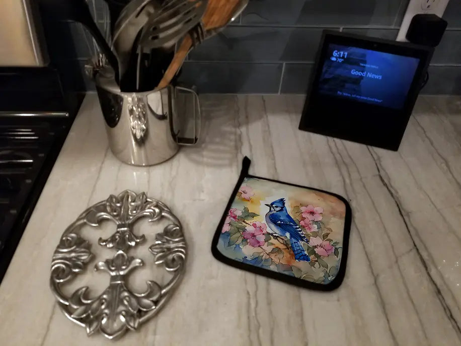 Blue Jay Pair of Pot Holders Caroline's Treasures