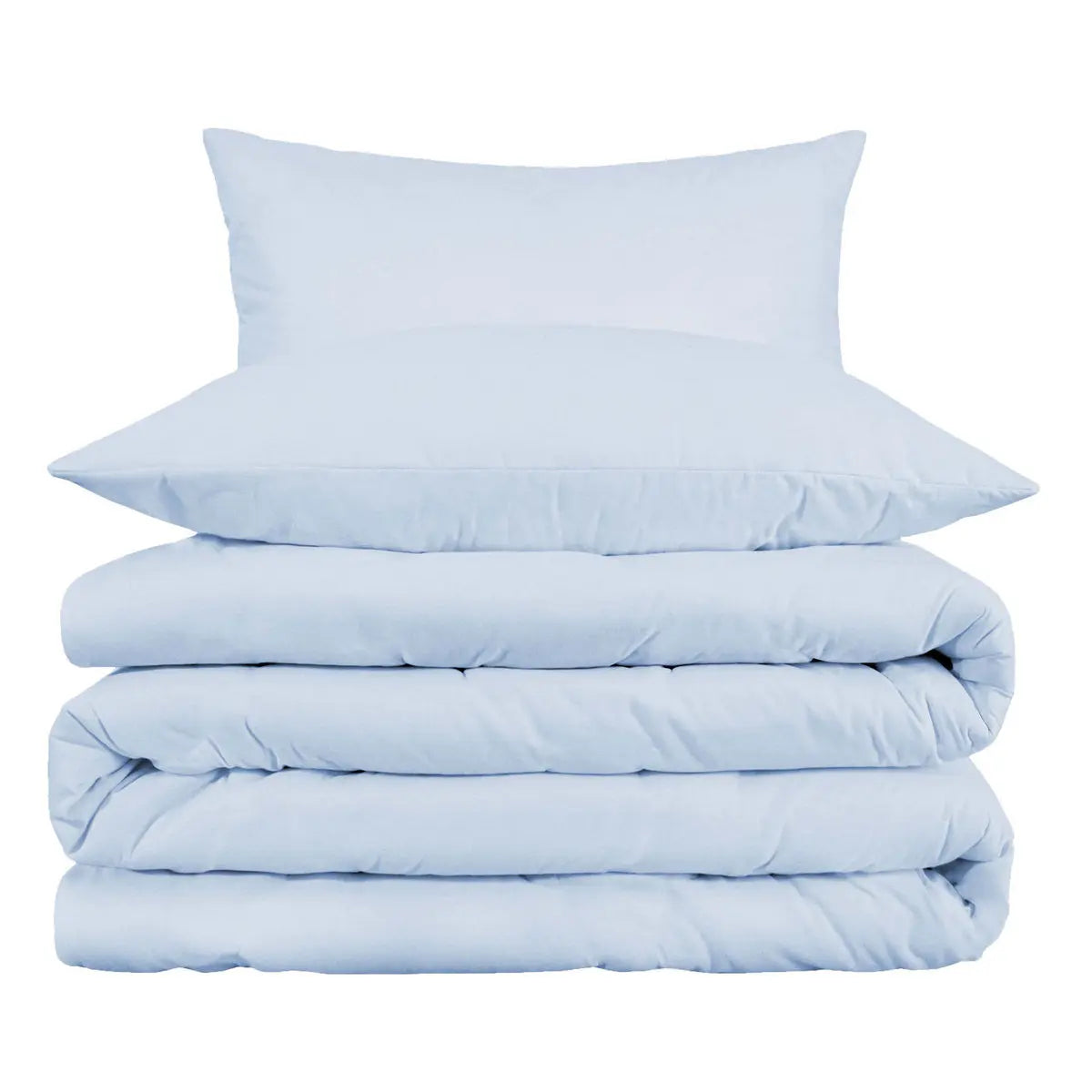Blue King Cotton Blend Washable Duvet Cover Set Homeroots Bed & Bath