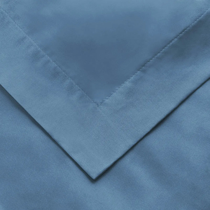 Blue Twin Cotton Blend Washable Duvet Cover Set With Sham Homeroots Bed & Bath