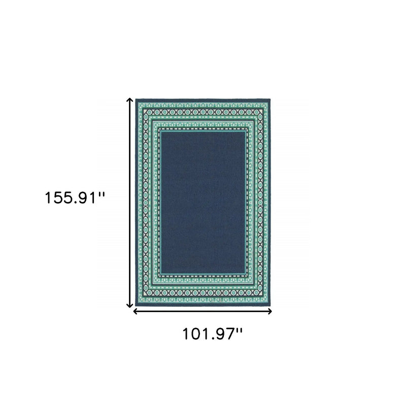 Blue and Green Indoor Outdoor Area Rug Homeroots Outdoor