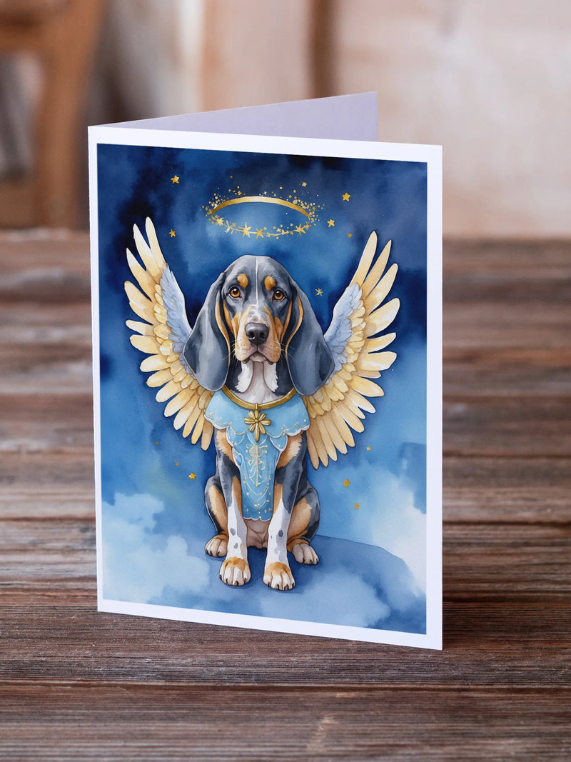 Bluetick Coonhound My Angel Greeting Cards Pack of 8 Caroline's Treasures