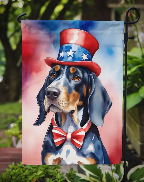 Bluetick Coonhound Patriotic American Garden Flag Caroline's Treasures