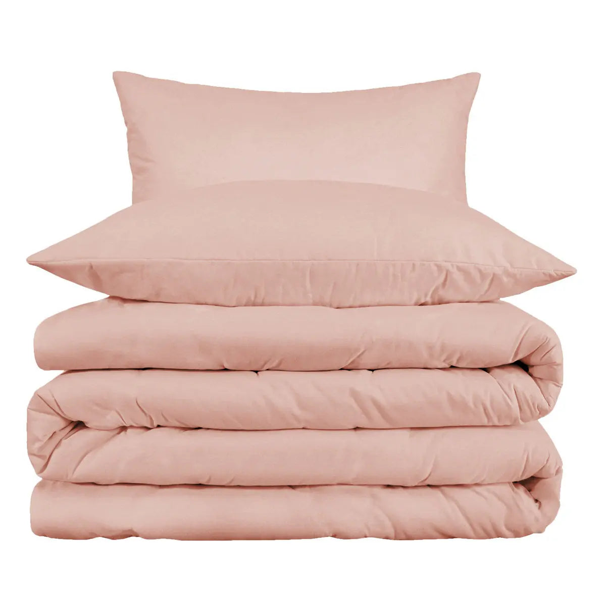 Blush Queen Cotton Blend Washable Duvet Cover Set Homeroots Bed & Bath