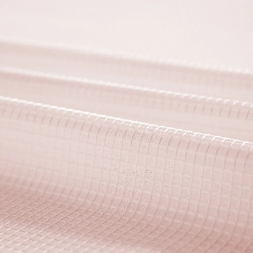 Blush Sheer and Grid Shower Curtain and Liner Set Homeroots Bed & Bath