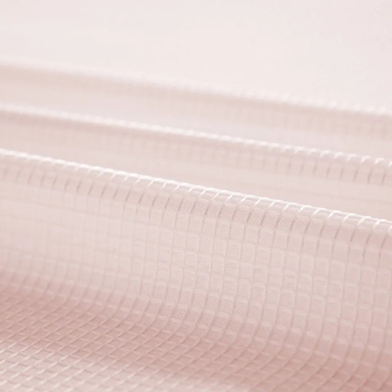 Blush Sheer and Grid Shower Curtain and Liner Set Homeroots Bed & Bath