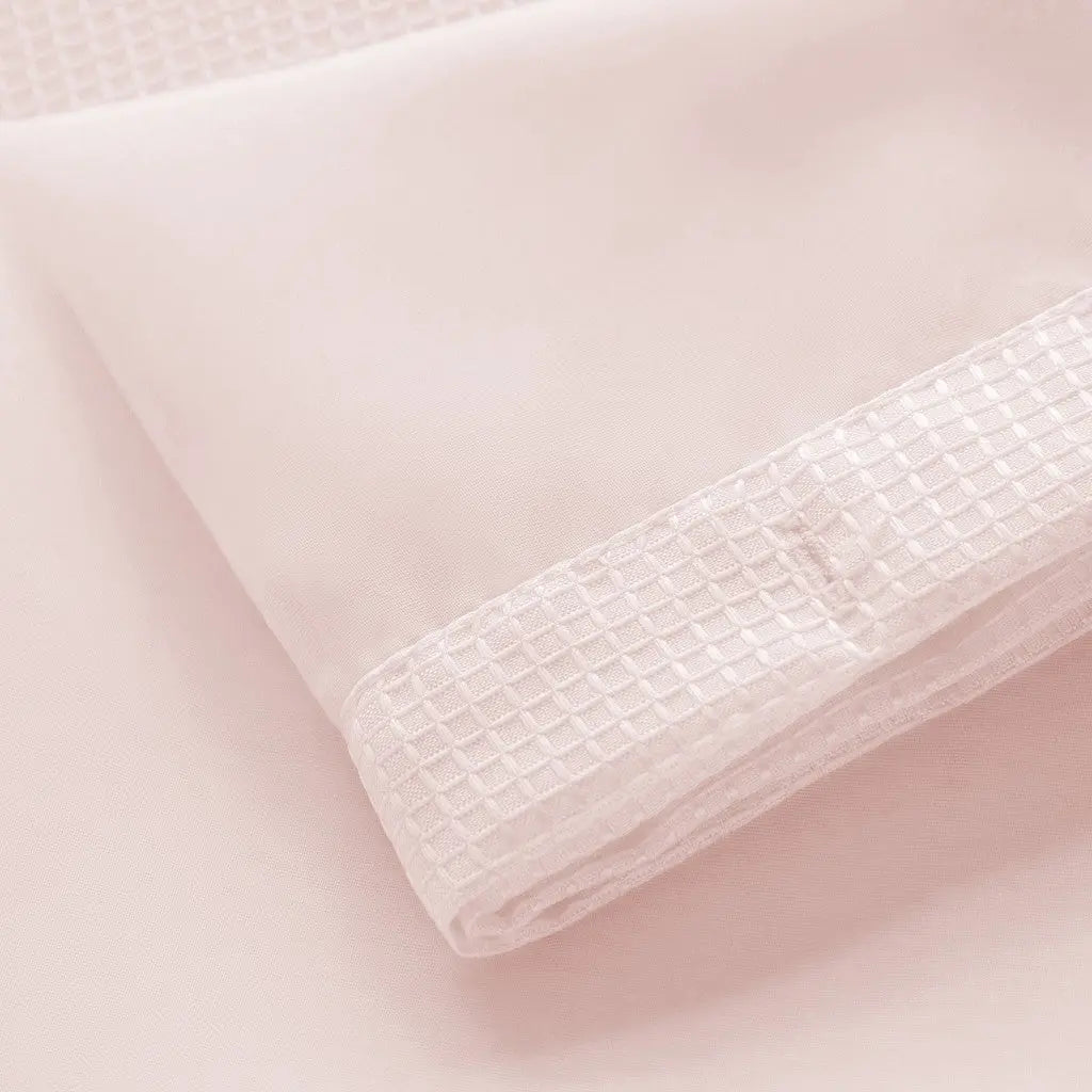 Blush Sheer and Grid Shower Curtain and Liner Set Homeroots Bed & Bath