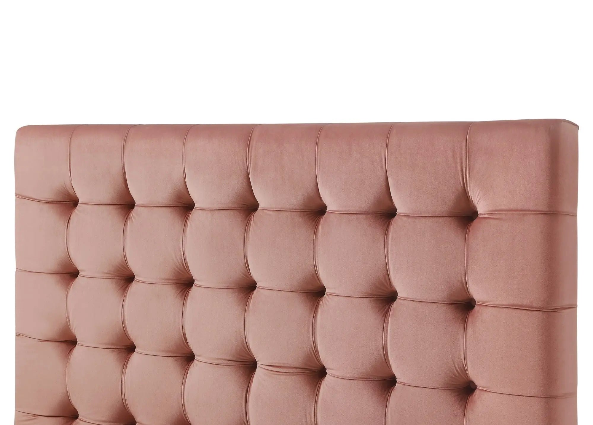 Blush Solid Wood Queen Tufted Upholstered Velvet Bed Homeroots Bed & Bath