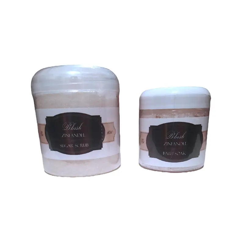 Blush Zinfandel Scrub & Bath Soak Bundle Xotic Envi