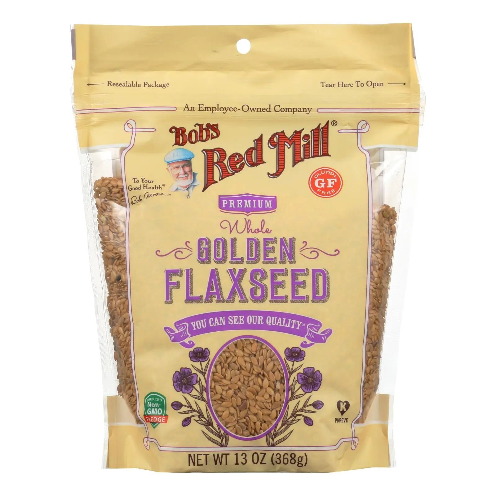 Bob's Red Mill - Flaxseeds Golden Gluten Free - Case Of 4-13 Oz Bob's Red Mill