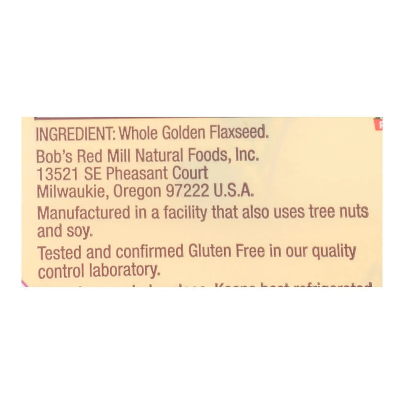 Bob's Red Mill - Flaxseeds Golden Gluten Free - Case Of 4-13 Oz Bob's Red Mill