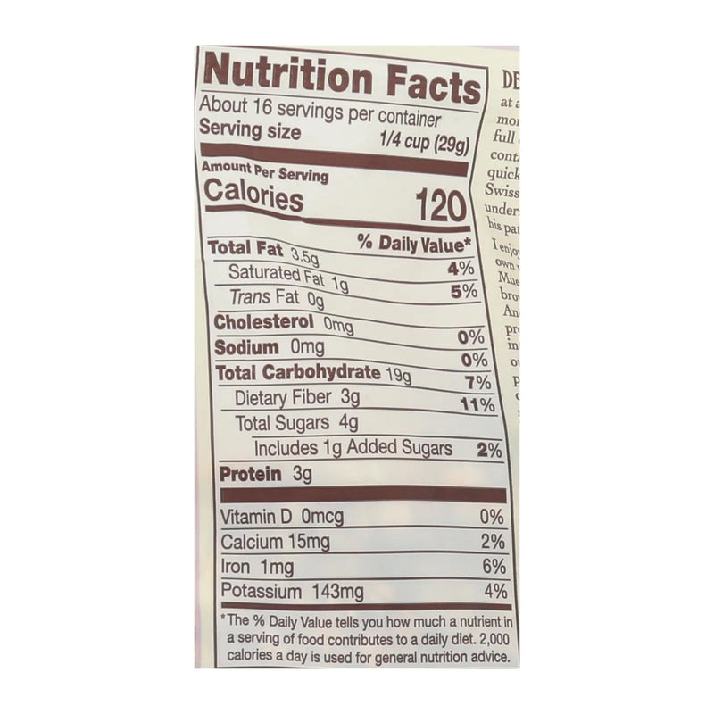 Bob's Red Mill - Muesli Gluten Free - European Style - Case Of 4-16 Oz Bob's Red Mill