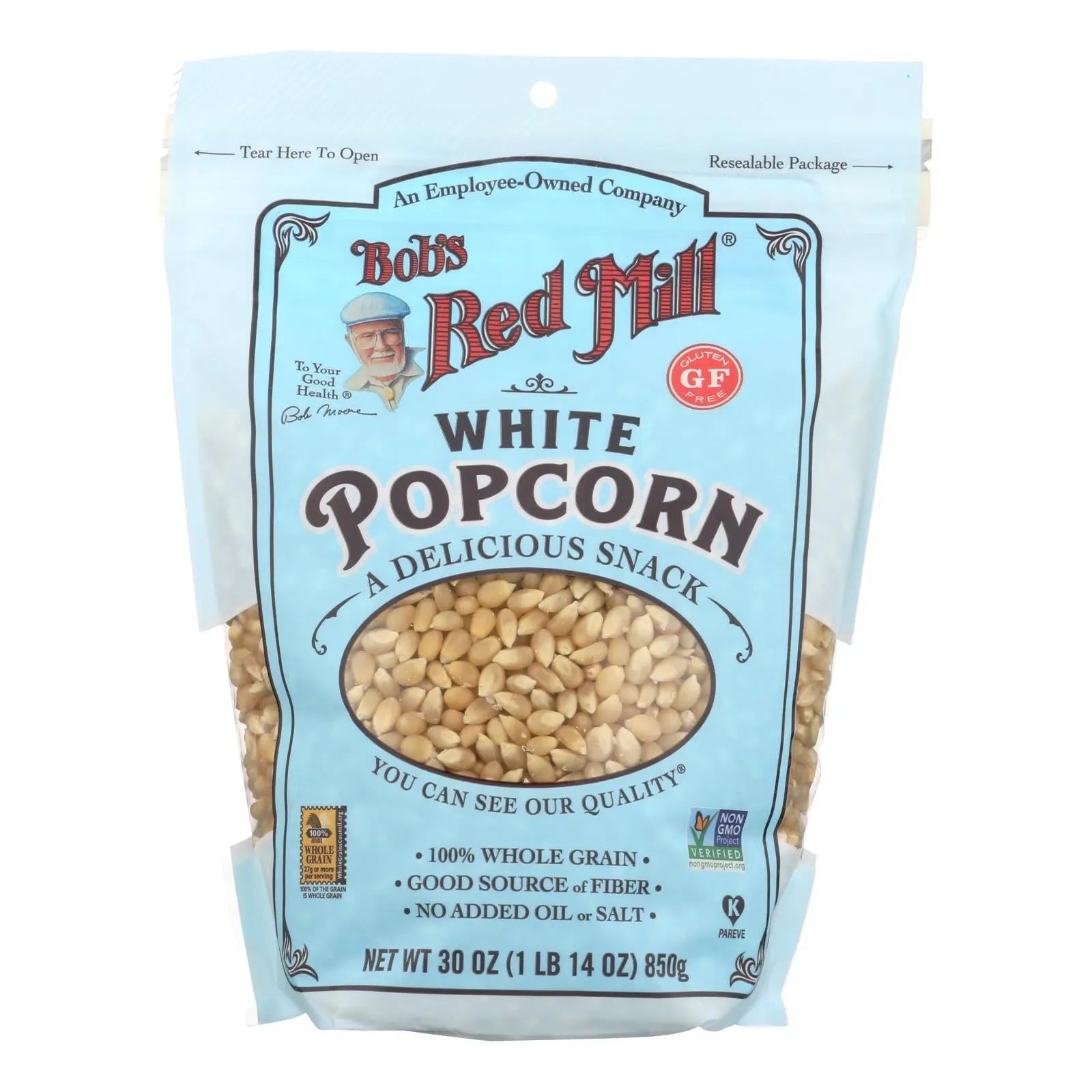 Bob's Red Mill - Popcorn - White - Case Of 4 - 30 Oz. Bob's Red Mill