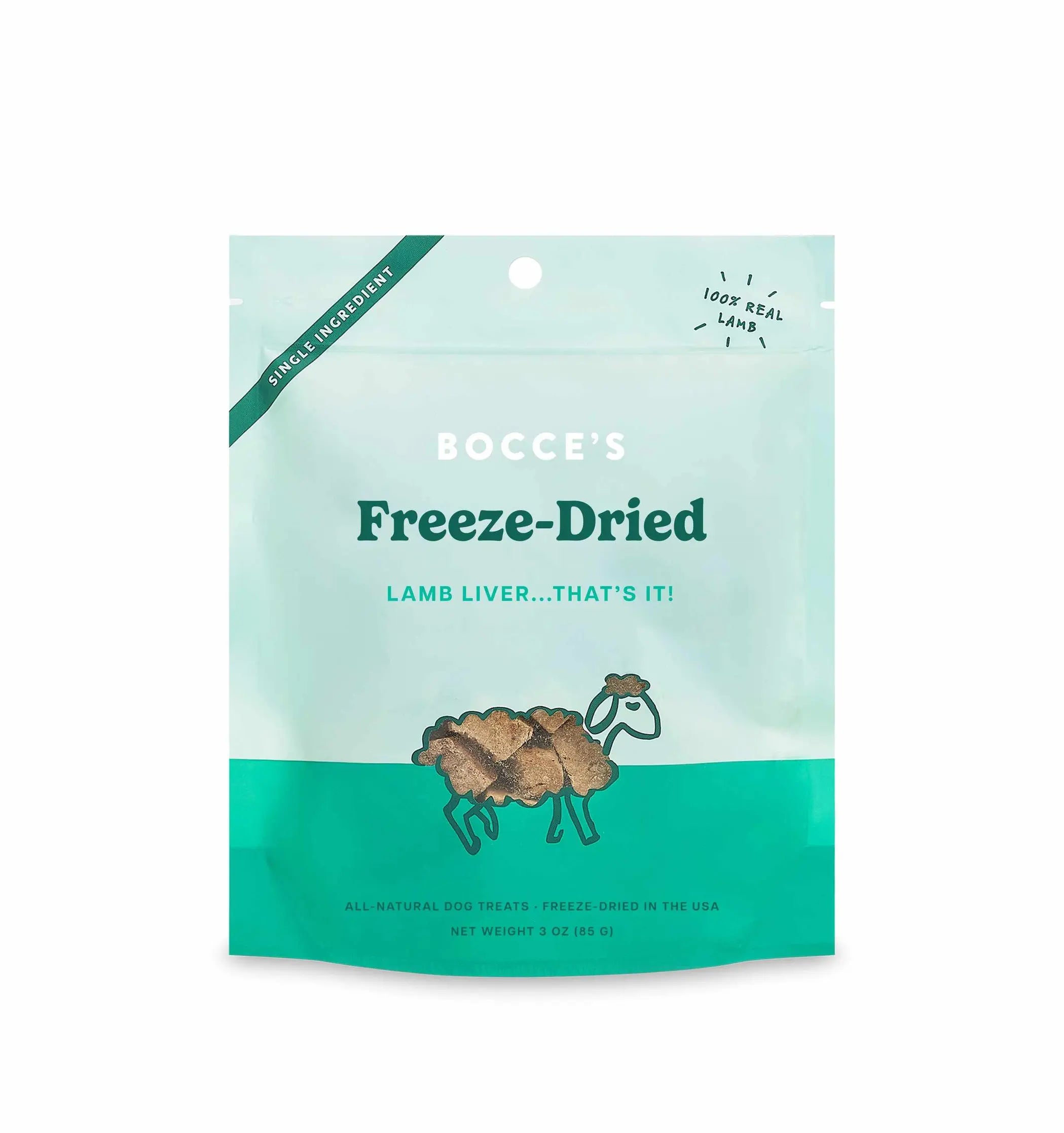 Bocce's Bakery Lamb Liver Freeze Dried Treats 3oz Bocce's Bakery