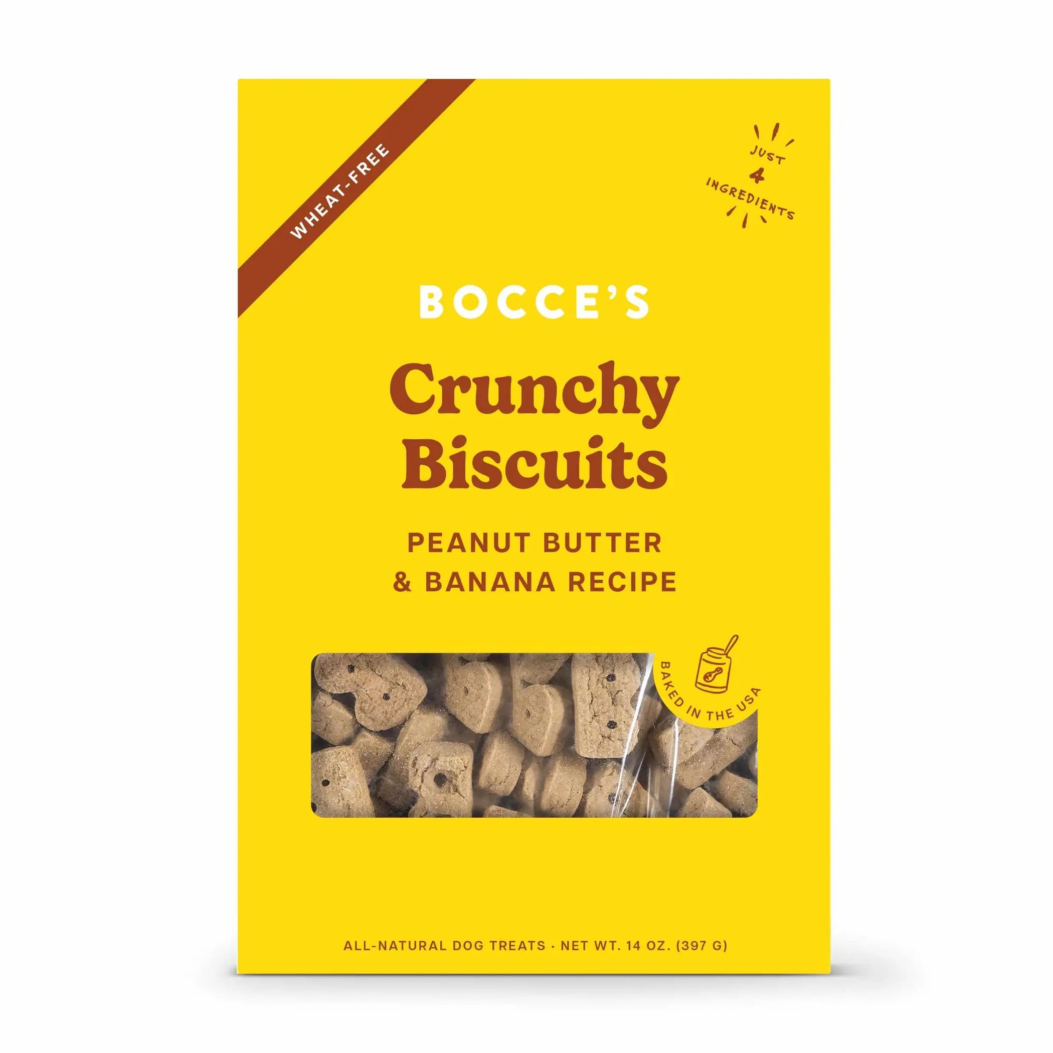 Bocce's Bakery PB + Banana Biscuit Boxes Dog Treats 14oz Bocce's Bakery