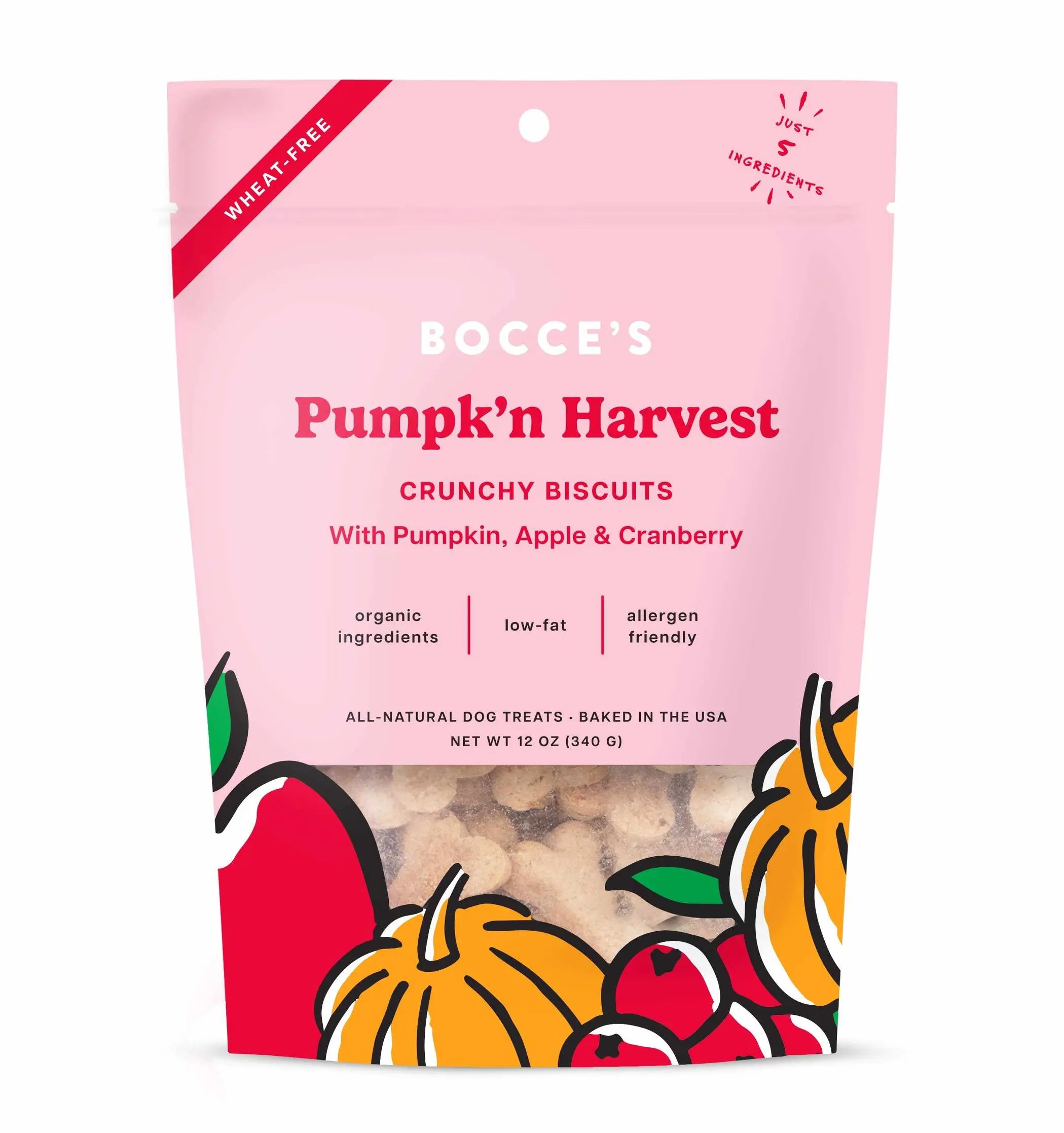Bocce's Bakery Pumpk'n Harvest Small Batch Biscuit Dog Treats 12oz Bocce's Bakery