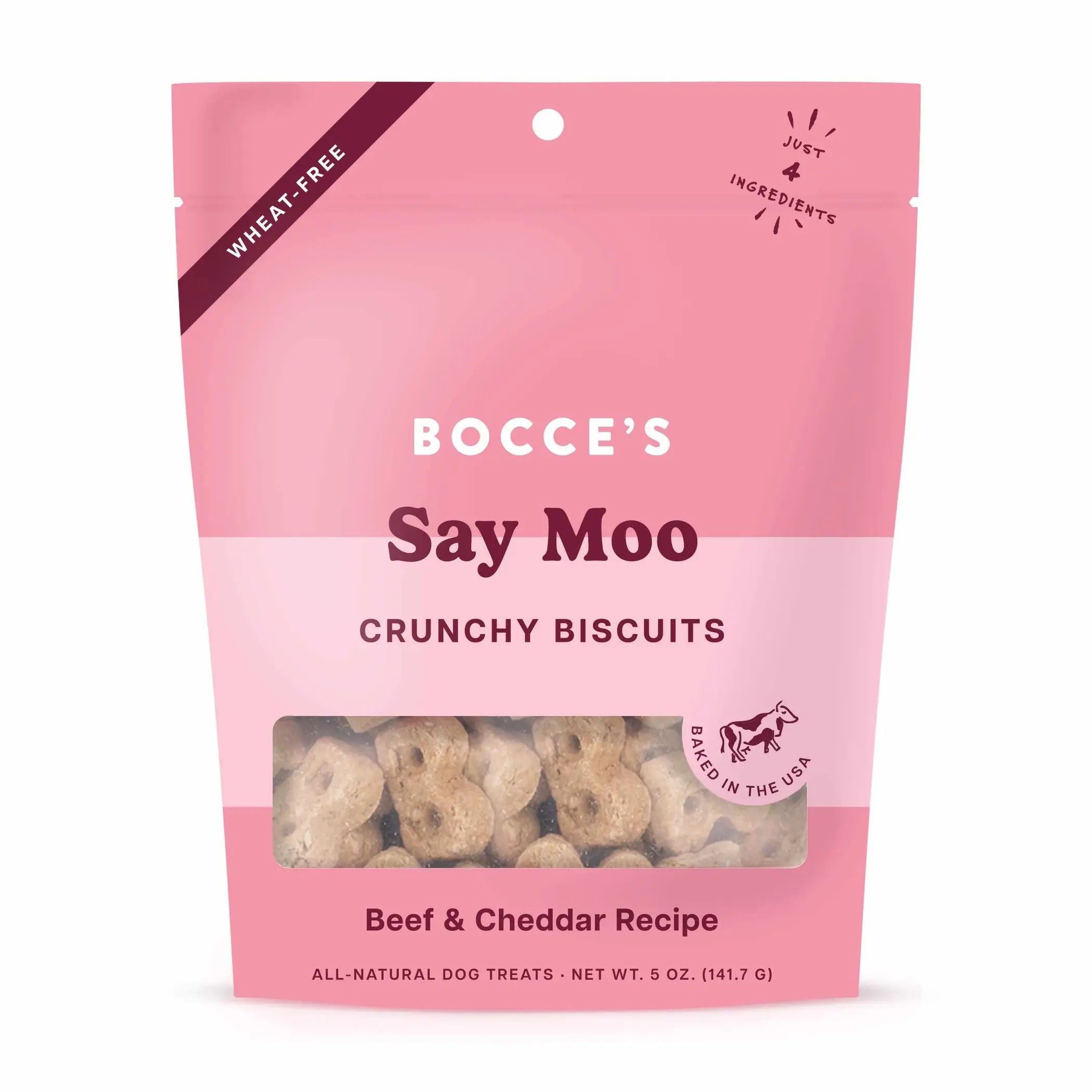 Bocce's Bakery Say MOOOO Biscuit Bags Dog Treats 5oz Bocce's Bakery