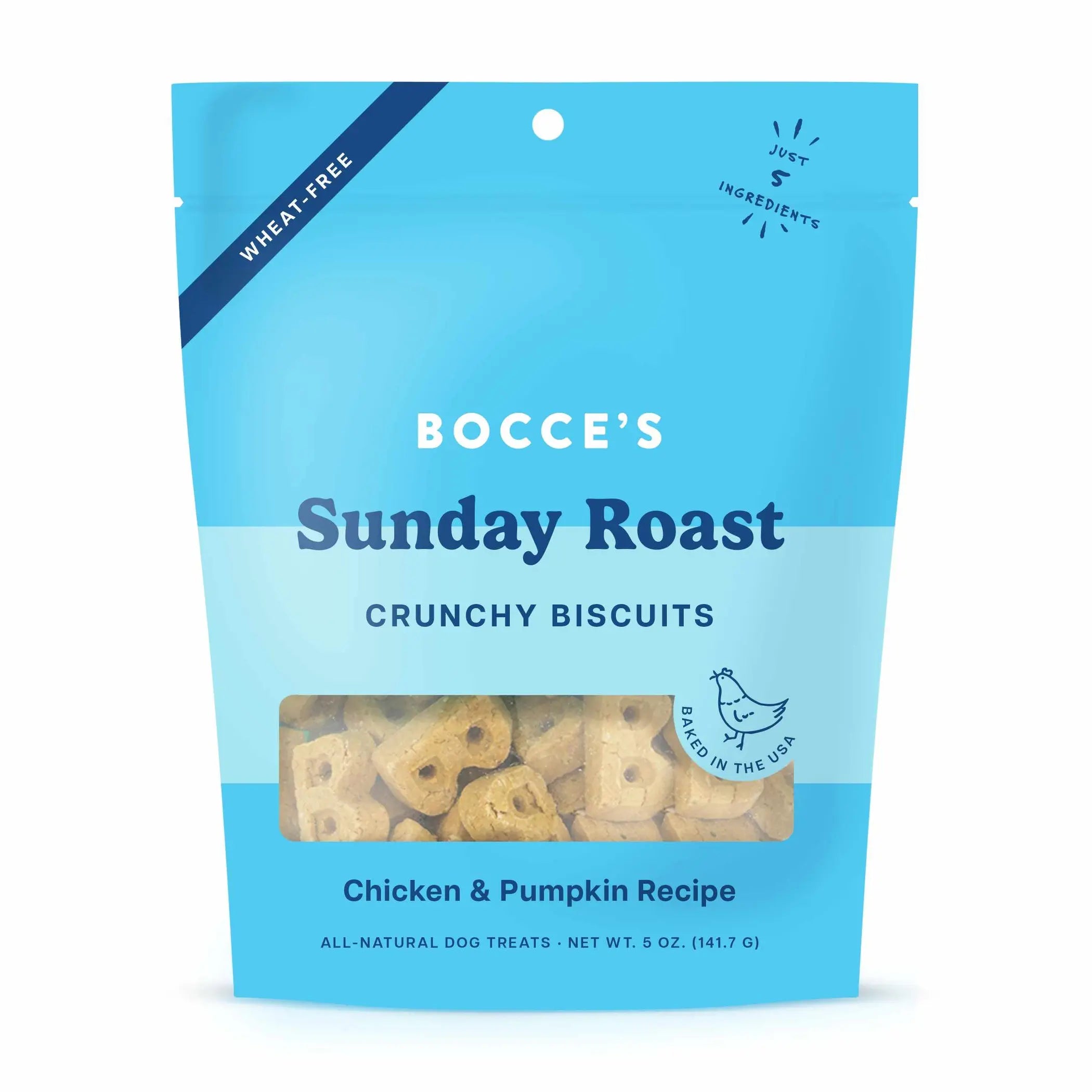 Bocce's Bakery Sunday Roast Biscuit Bags Dog Treats 5oz Bocce's Bakery