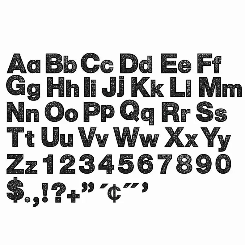 Bodacious Black Punch-Out Letters Hygloss Products
