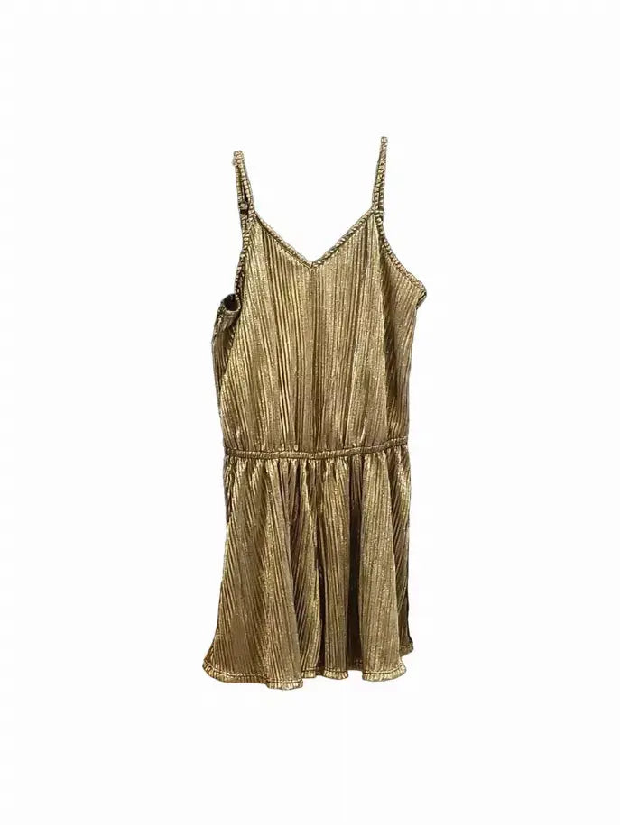 Bodre Pleated Foil Romper Little Mass