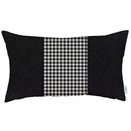 Boho-Chic Houndstooth Jacquard Throw Pillow Covers MIKE & Co. NEW YORK
