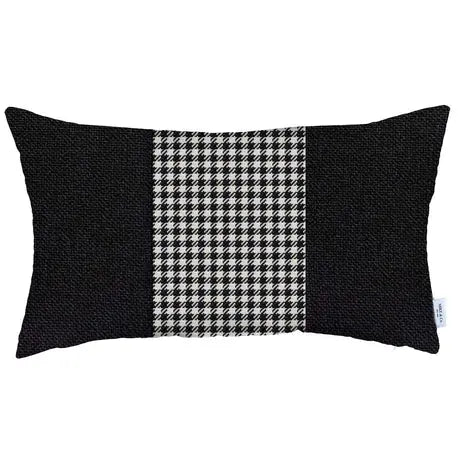 Boho-Chic Houndstooth Jacquard Throw Pillow Covers MIKE & Co. NEW YORK