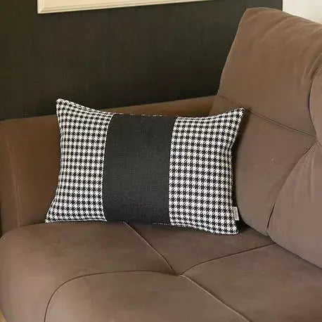Boho-Chic Houndstooth Jacquard Throw Pillow Covers MIKE & Co. NEW YORK