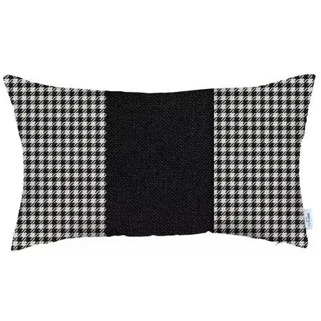 Boho-Chic Houndstooth Jacquard Throw Pillow Covers MIKE & Co. NEW YORK