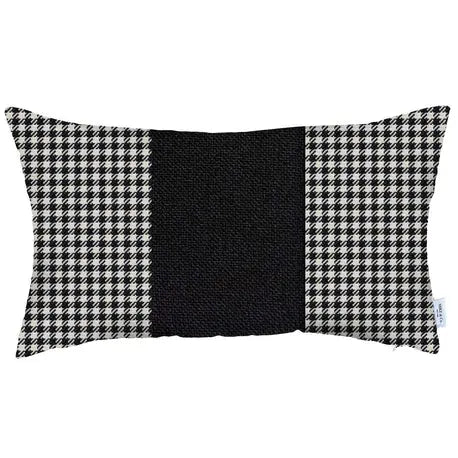 Boho-Chic Houndstooth Jacquard Throw Pillow Covers MIKE & Co. NEW YORK