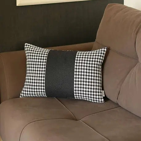 Boho-Chic Houndstooth Jacquard Throw Pillow Covers MIKE & Co. NEW YORK