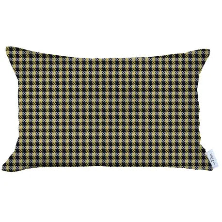 Boho-Chic Houndstooth Jacquard Throw Pillow Covers MIKE & Co. NEW YORK