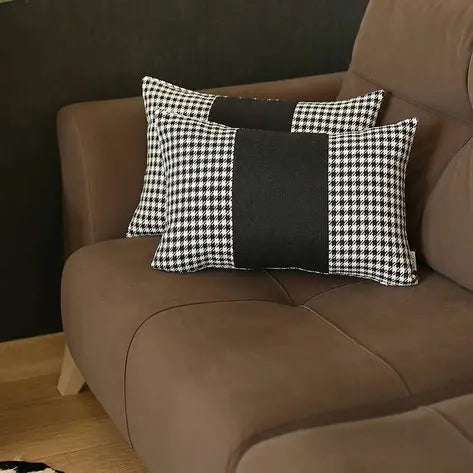 Boho-Chic Houndstooth Jacquard Throw Pillow Covers MIKE & Co. NEW YORK