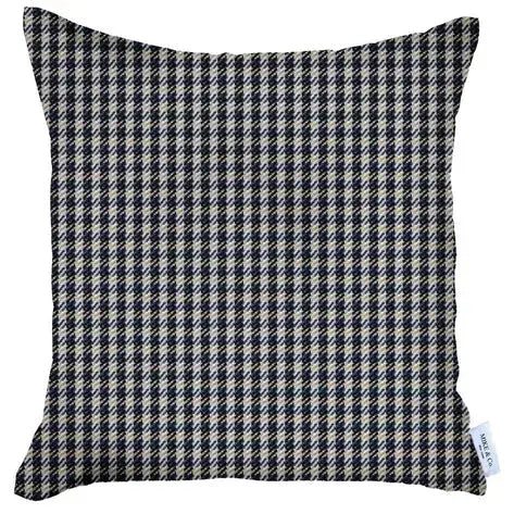 Boho-Chic Houndstooth Jacquard Throw Pillow MIKE & Co. NEW YORK