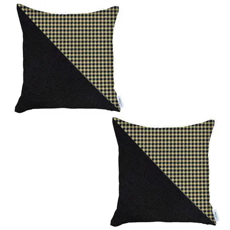 Boho-Chic Houndstooth Jacquard Throw Pillow MIKE & Co. NEW YORK