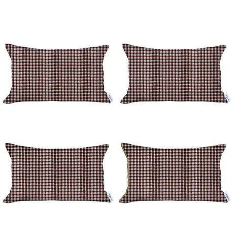 Boho-Chic Houndstooth Jacquard Throw Pillow MIKE & Co. NEW YORK